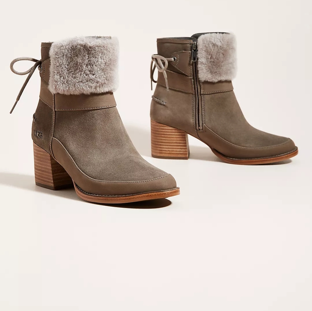 Ugg kicked zip up ankle boots